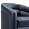 Armen Living Desi Contemporary Swivel Accent Chair in Black Genuine Leather LCDSCHBLK - alternate 6